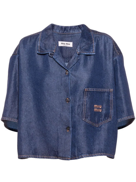  Miu Miu Denim Shirt - Blue 