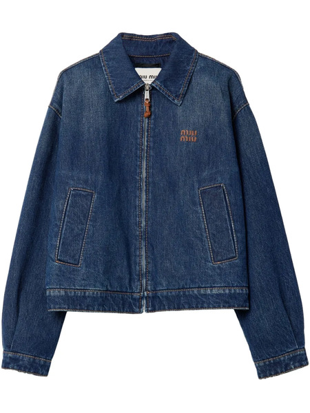  Miu Miu Denim Trucker Jacket - Blue 