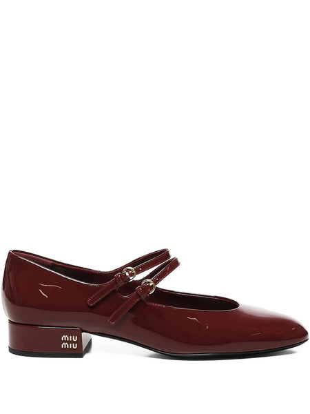  Miu Miu Double-strap Pumps - Red 
