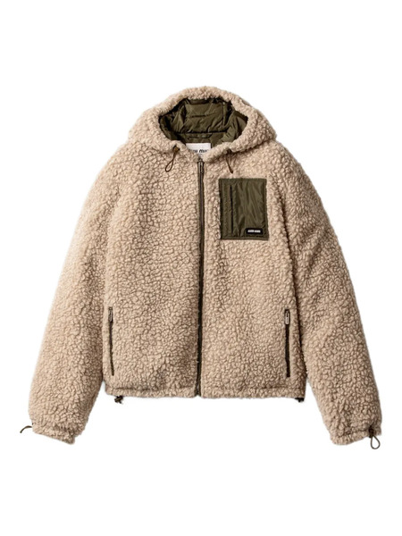  Miu Miu Drawstring Hooded Jacket - Neutrals 