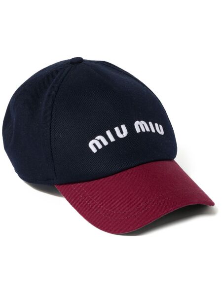  Miu Miu Drill Baseball Cap - Blue 