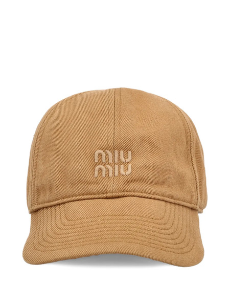  Miu Miu Drill Baseball Cap - Neutrals 