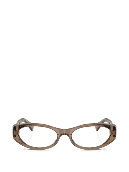  Miu Miu Eyewear Oval-frame Glasses - Brown 