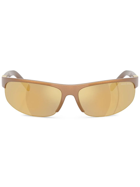  Miu Miu Eyewear Oversize-frame Sunglasses - Brown 