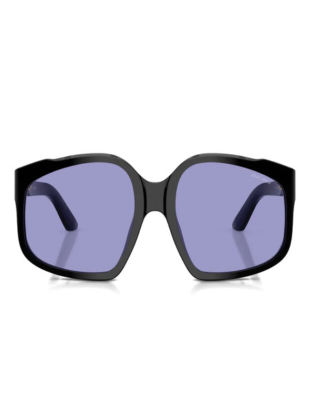  Miu Miu Eyewear Oversized-frame Sunglasses - Black 