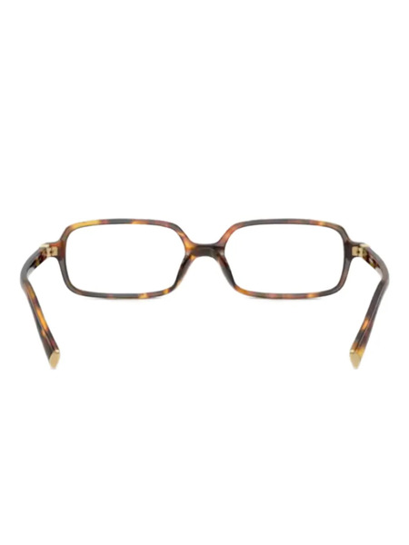  Miu Miu Eyewear Rectangle-frame Glasses - Brown 