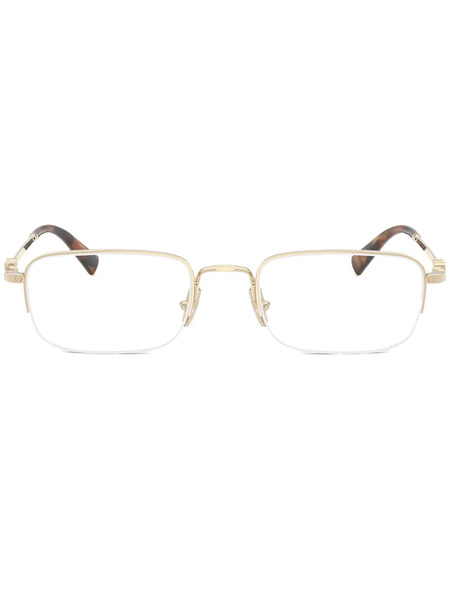  Miu Miu Eyewear Rectangle-frame Glasses - Gold 