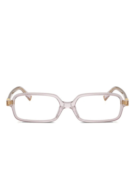  Miu Miu Eyewear Rectangle-frame Glasses - Grey 
