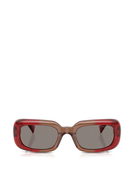  Miu Miu Eyewear Rectangle Frame Sunglasses - Red 