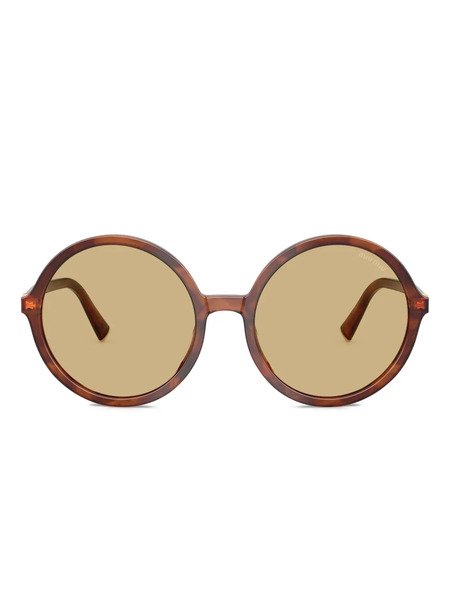  Miu Miu Eyewear Round-frame Sunglasses - Brown 