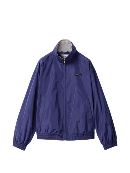  Miu Miu High-neck Oversized Jacket - Blue 