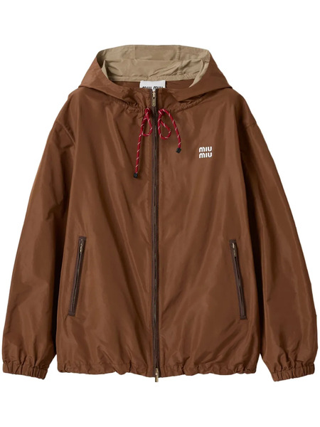  Miu Miu Hooded Jacket - Brown 