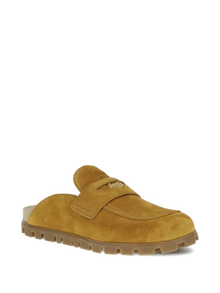  Miu Miu Horsebit Suede Mules - Brown 