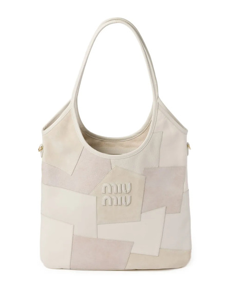  Miu Miu Ivy Leather Patchwork Bag - White 