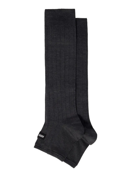  Miu Miu Knee-high Socks - F0480 Slate Grey 
