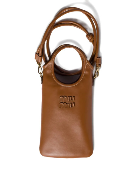  Miu Miu Leather Smartphone Case - Brown 