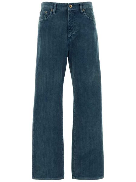  Miu Miu Logo-patch Trousers - Blue 