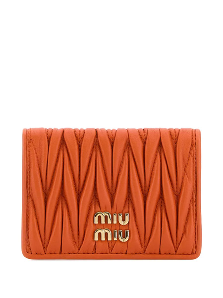  Miu Miu Matelassé Card Holder - Orange 