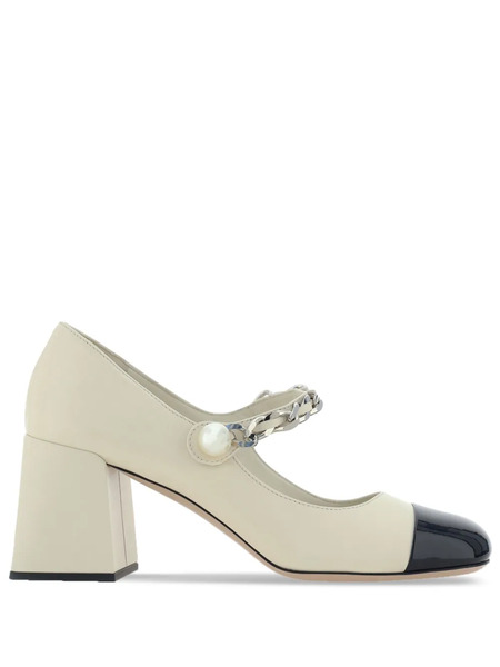  Miu Miu 80mm Chain-strap Pumps - Neutrals 