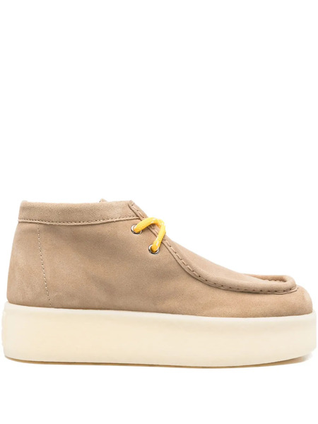  Miu Miu 45mm Suede Desert Boots - Neutrals 