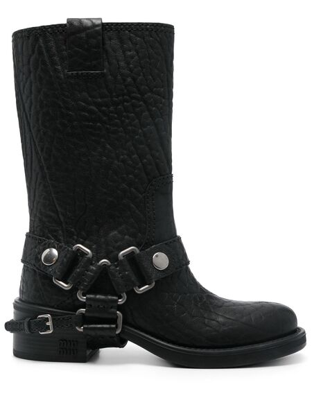  Miu Miu Moto Boots - Black 