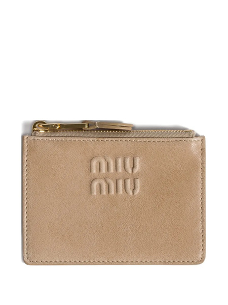  Miu Miu Nappa-leather Card Holder - Neutrals 