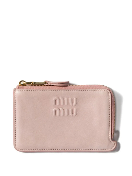  Miu Miu Nappa-leather Envelope Card Holder - Pink 