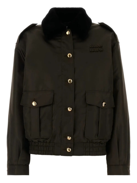  Miu Miu Padded Military Jacket - Green 
