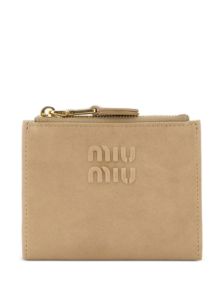  Miu Miu Pink Leather Wallet - Neutrals 