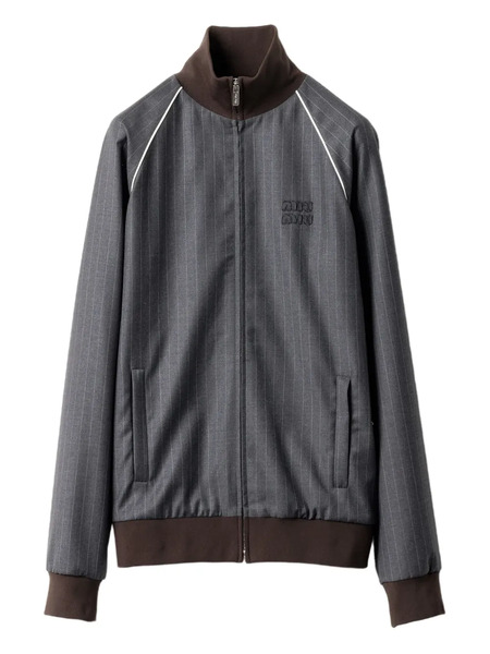  Miu Miu Pinstripe Jacket - Grey 