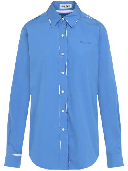  Miu Miu Poplin Shirt - Blue 