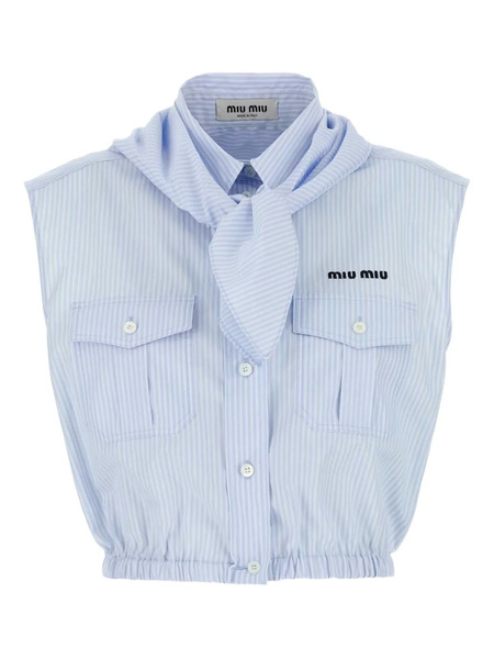  Miu Miu Poplin Shirt - Blue 