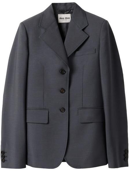  Miu Miu Single-breasted Blazer - Grey 