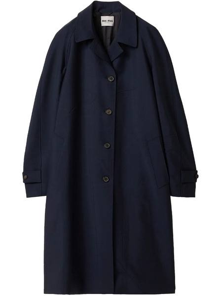  Miu Miu Single-breasted Coat - Blue 
