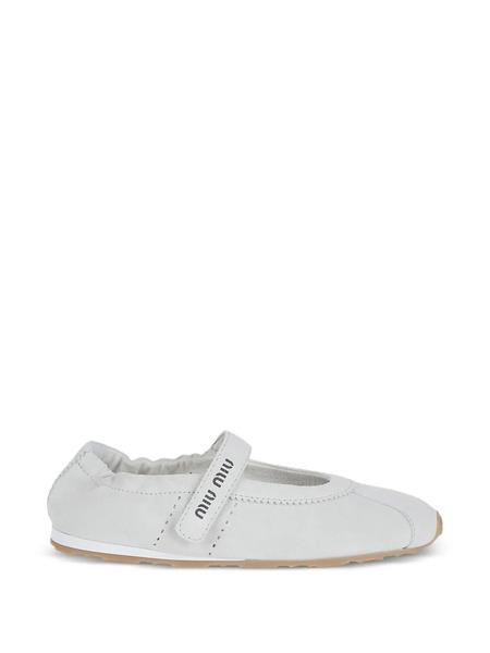  Miu Miu Strap Ballet Flats - Neutrals 