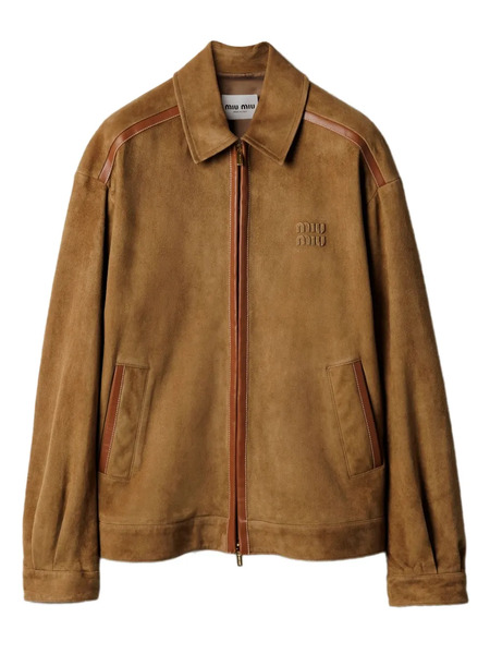  Miu Miu Suede Jacket - Brown 