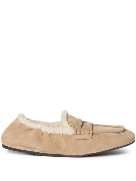  Miu Miu Suede Loafers - Neutrals 
