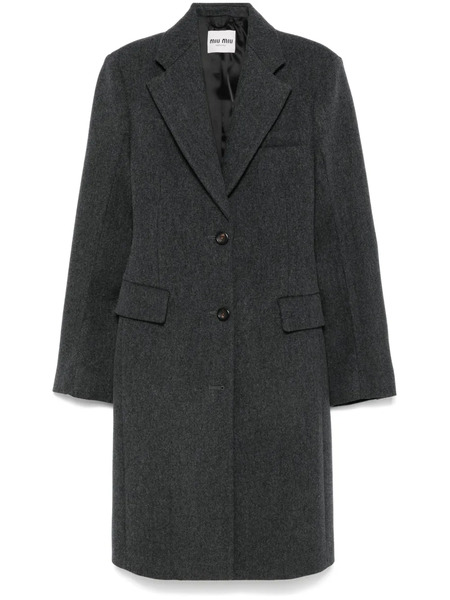  Miu Miu Virgin-wool Coat - Grey 