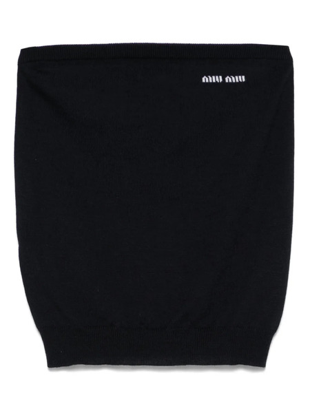  Miu Miu Virgin-wool Top - Blue 