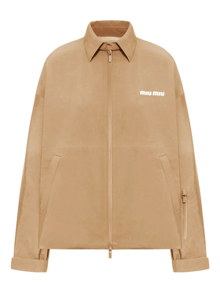  Miu Miu Zip-up Windbreaker - Neutrals 