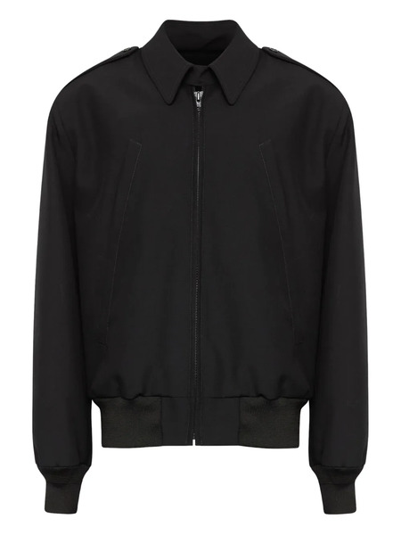  Mm6 Maison Margiela Collared Wool Jacket - Black 