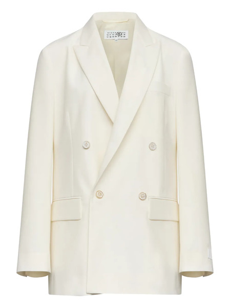  Mm6 Maison Margiela Double-breasted Jacket - Neutrals 