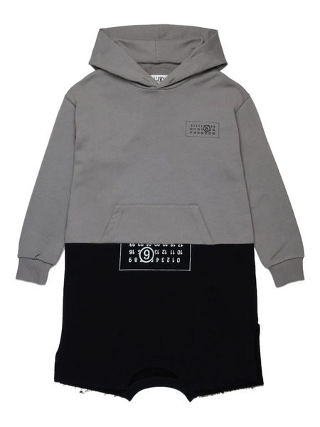  Mm6 Maison Margiela Kids Numbers-motif Cotton Dress - Grey 