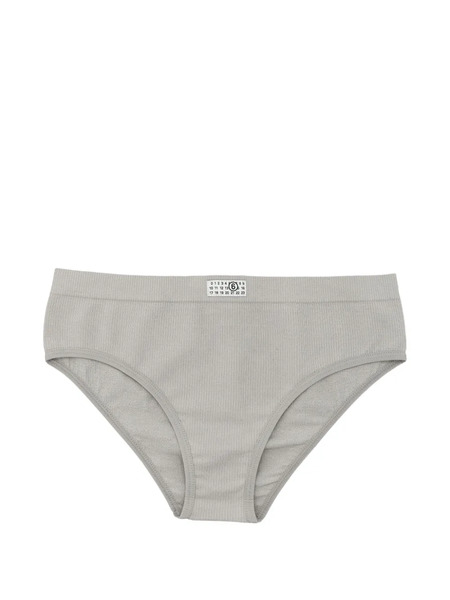  Mm6 Maison Margiela Logo-patch Brief - Grey 