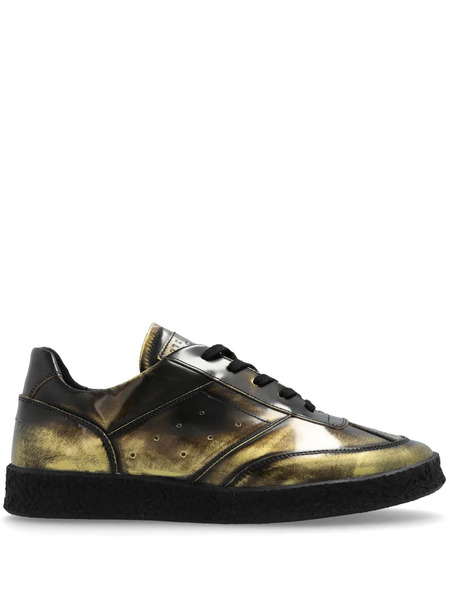  Mm6 Maison Margiela Numeric-patch Trainers - Gold 