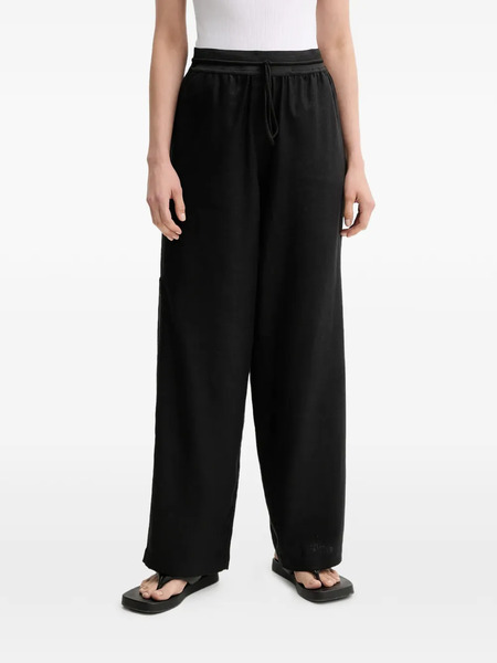  Mmc Studio Linen Drawstring Pocket Trousers - Black 