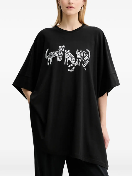  Mmc Studio Tiger-print T-shirt - Black 