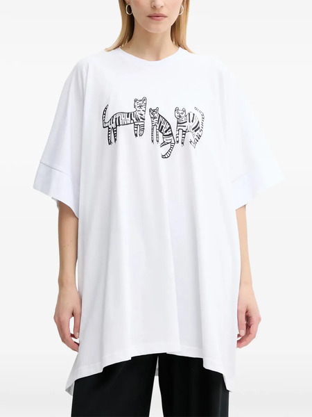  Mmc Studio Tiger-print T-shirt - White 
