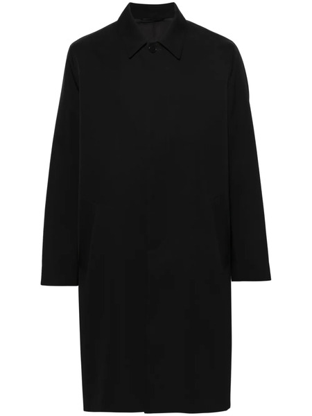  Modes Garments Classic-collar Wool Coat - Black 