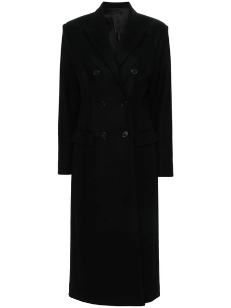  Modes Garments Double-breasted Wool Coat - Black 